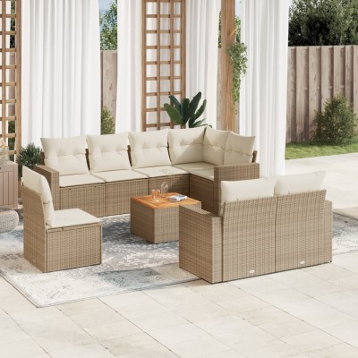 Garden set with cushions, 9...