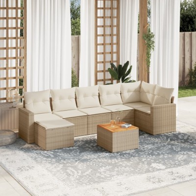 Sofa set with cushions, 8...