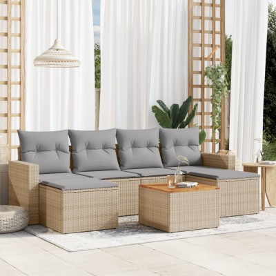 Sofa set with cushions, 7...