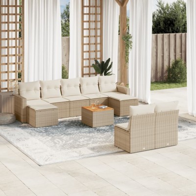 Sofa set with cushions, 10...