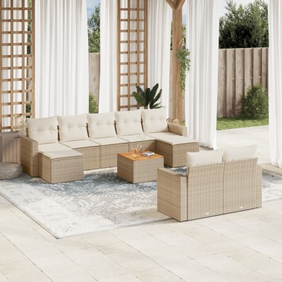 Sofa set with cushions, 10...