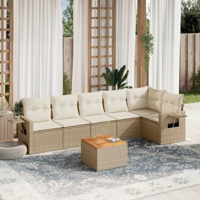 Sofa set with cushions, 7...