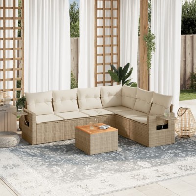 Sofa set with cushions, 7...