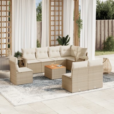 Garden set with cushions, 9...