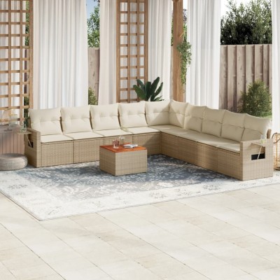 Sofa set with cushions, 10...