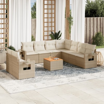 Sofa set with cushions, 10...