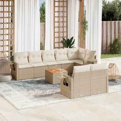 Garden set with cushions, 9...
