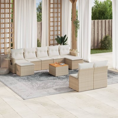 Sofa set with cushions, 10...