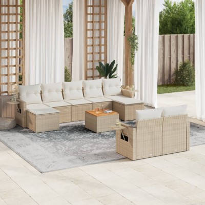 Sofa set with cushions, 10...