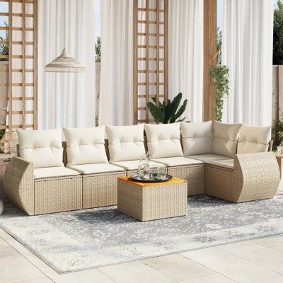 Sofa set with cushions, 7...