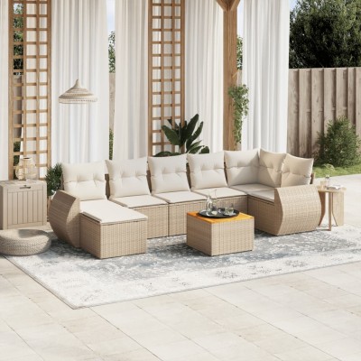 Sofa set with cushions, 8...