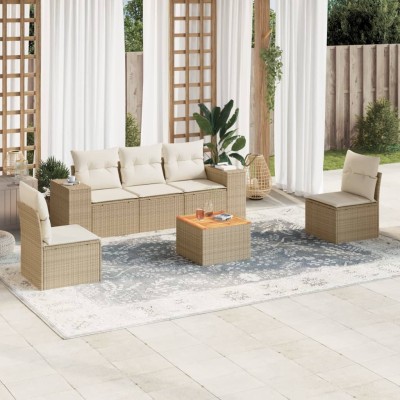 Sofa set with cushions, 6...