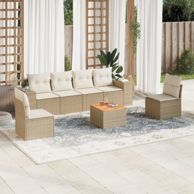 Sofa set with cushions, 7...