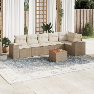 Sofa set with cushions, 7...