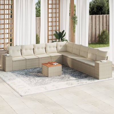 Sofa set with cushions, 10...