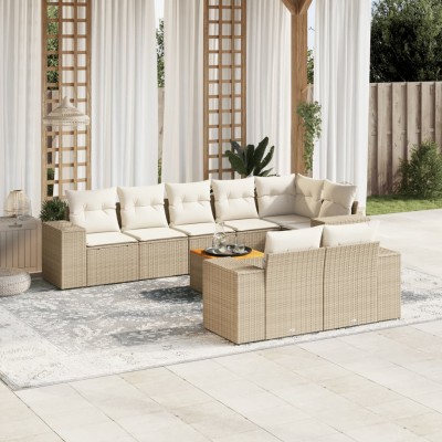 Garden set with cushions, 9...