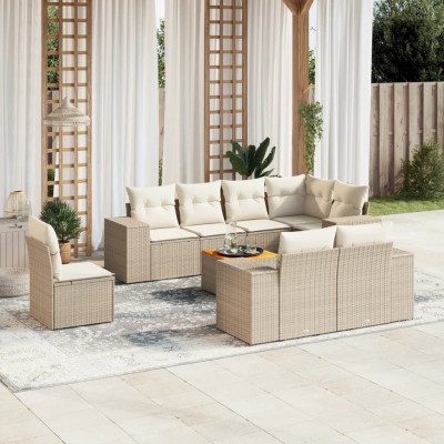 Garden set with cushions, 9...