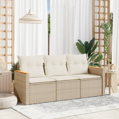 Sofa set with cushions, 3...