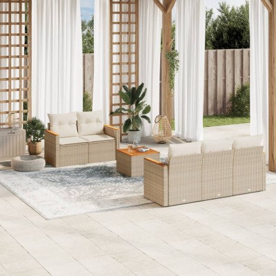 Sofa set with cushions, 6...