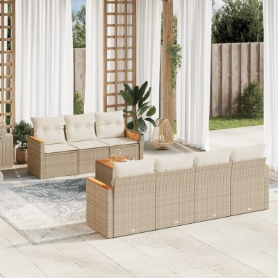 Sofa set with cushions, 8...