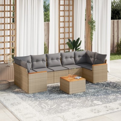 Sofa set with cushions, 8...