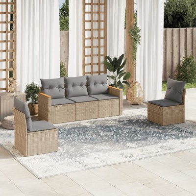 Sofa set with cushions, 5...