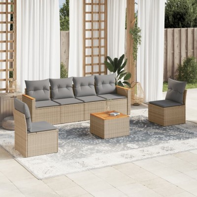 Sofa set with cushions, 7...