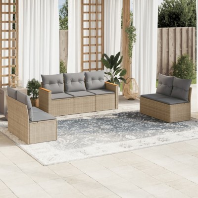 Sofa set with cushions, 7...