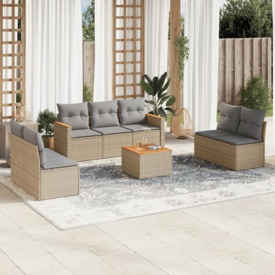 Sofa set with cushions, 8...