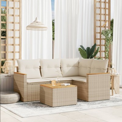 Sofa set with cushions, 5...
