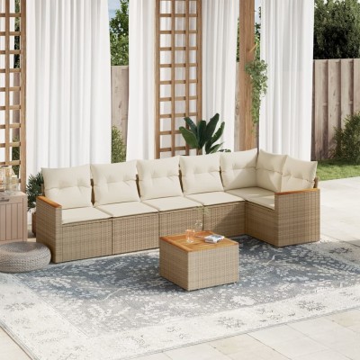 Sofa set with cushions, 7...