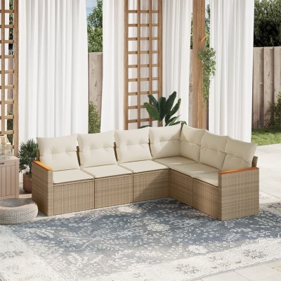 Sofa set with cushions, 6...