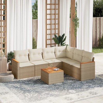 Sofa set with cushions, 7...