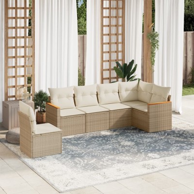 Sofa set with cushions, 6...