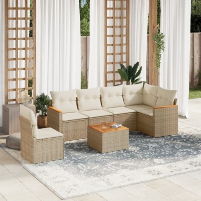 Sofa set with cushions, 7...
