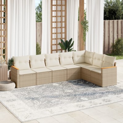 Sofa set with cushions, 7...