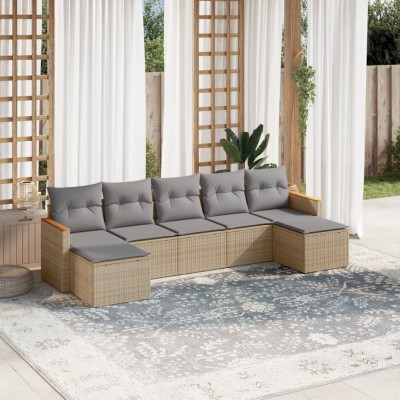 Sofa set with cushions, 7...