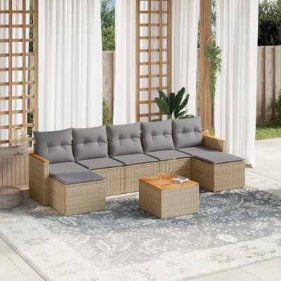 Sofa set with cushions, 8...