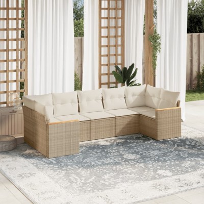Sofa set with cushions, 7...