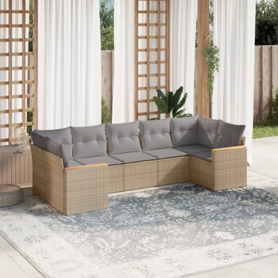 Sofa set with cushions, 7...