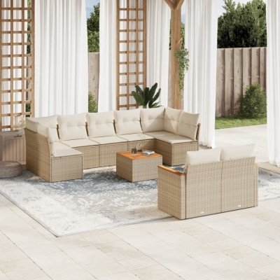Sofa set with cushions, 10...