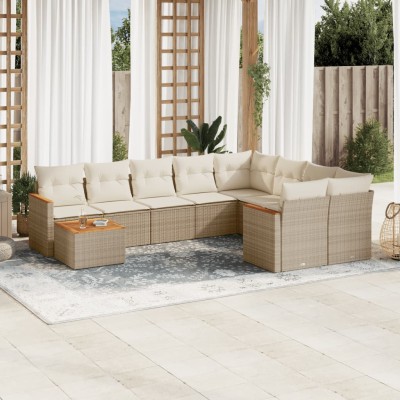 Sofa set with cushions, 10...