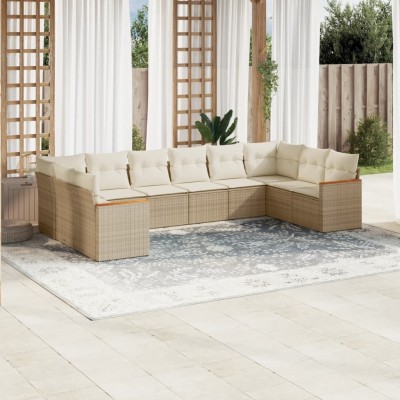 Sofa set with cushions, 10...