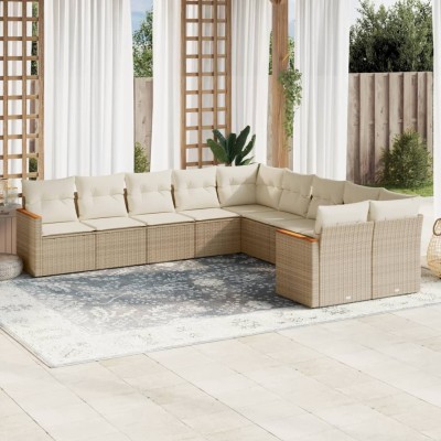 Sofa set with cushions, 10...