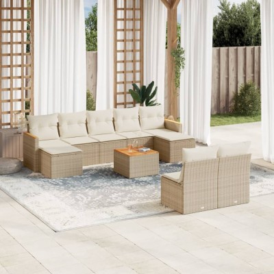 Sofa set with cushions, 10...