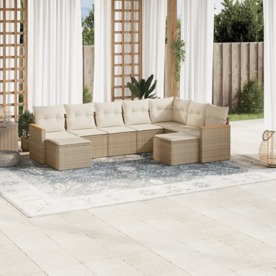 Garden set with cushions, 9...