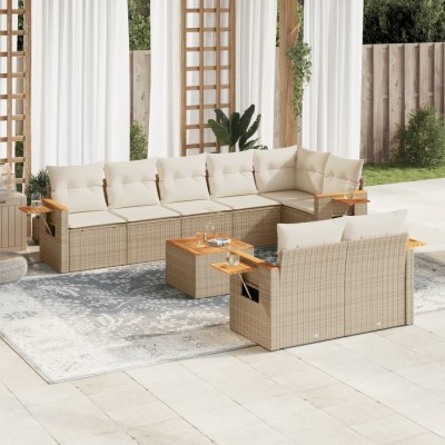 Garden set with cushions, 9...