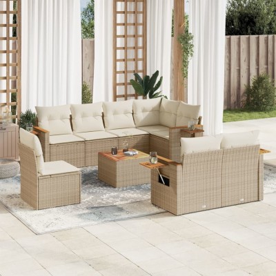Garden set with cushions, 9...