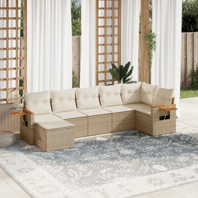 Sofa set with cushions, 7...