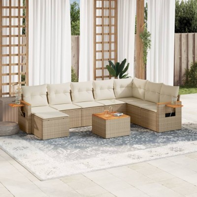 Garden set with cushions, 9...